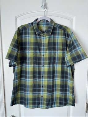 Kuhl Styk? plaid short sleeve button front down shirt XXL
